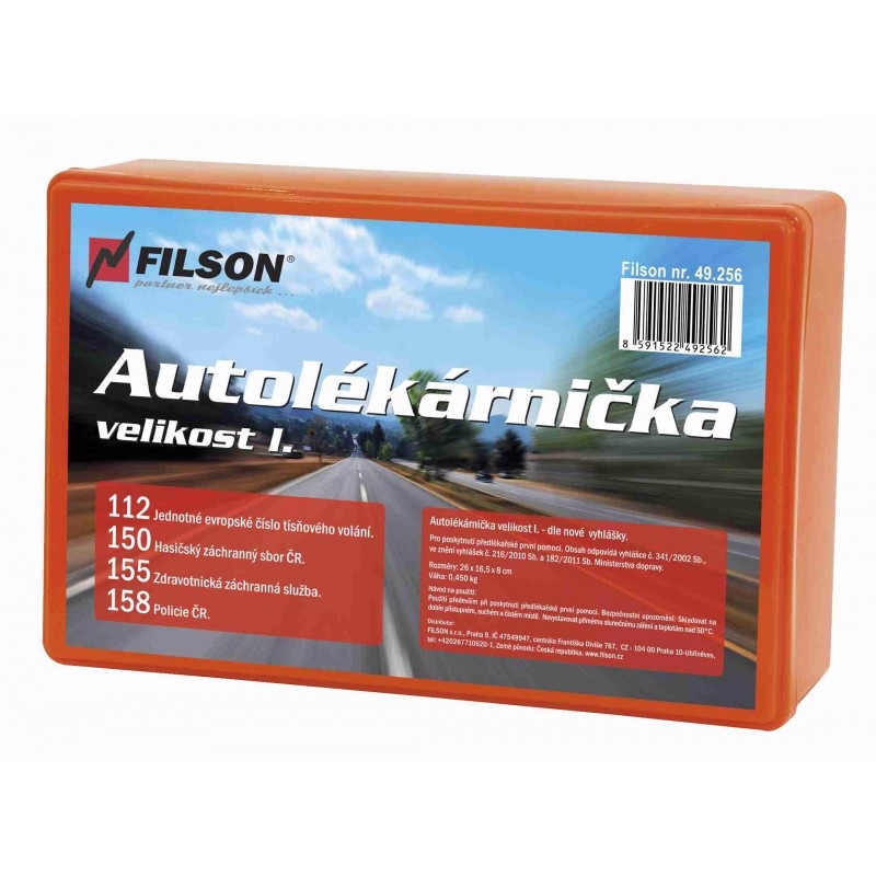 Autolékárnička box (10ks/krt)