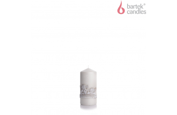 Bartek Svíčka slupek 50x100 Christmas Angels Pearl