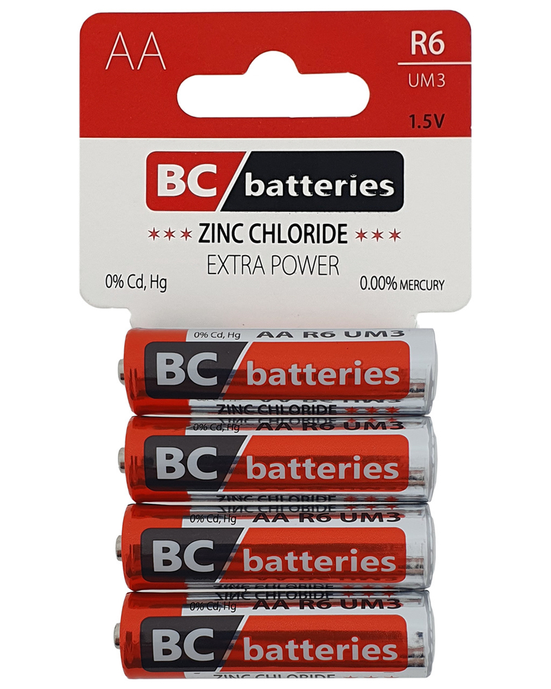 BC R6 Extra power Zinkochloridová AA/ 4ks BLISTR (10set/bal, 200set/krt)