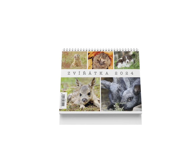 Stolní kalendář 2024 175x170mm - Zvířata (10ks/bal)