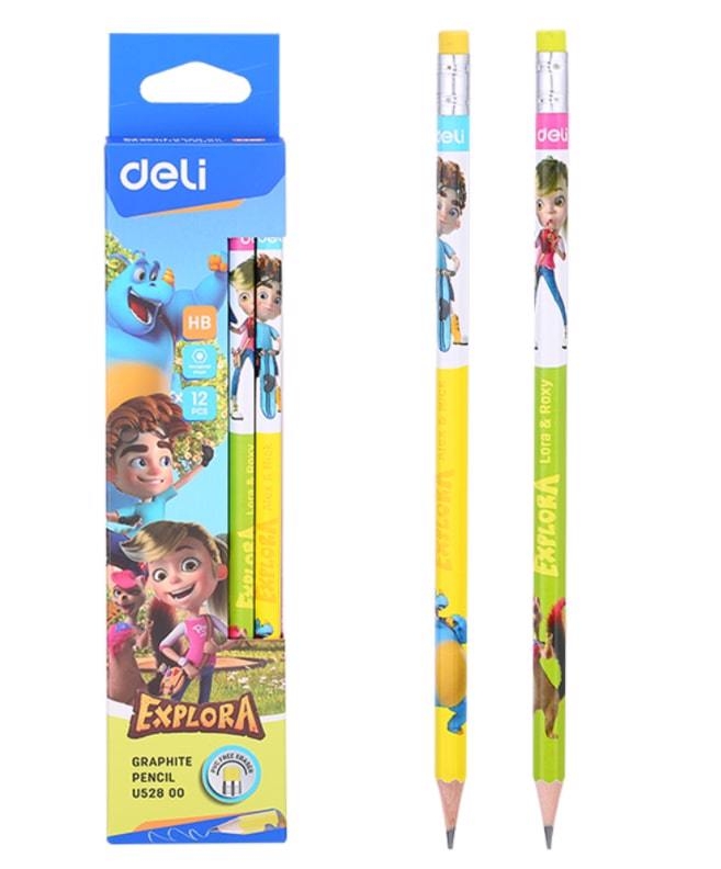 DELI Tužka HB s gumou šestihranná EXPLORA (12ks/bal)