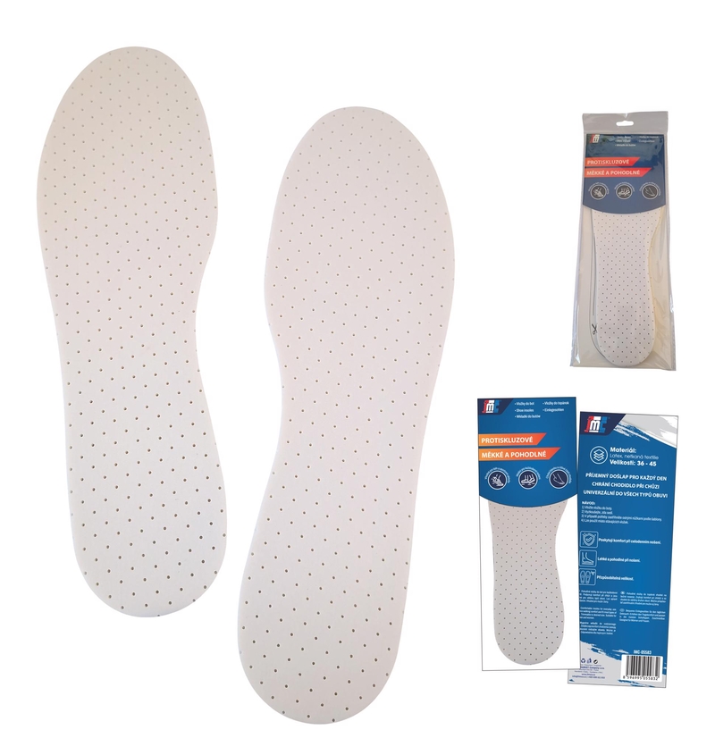 Vložky do bot - perforované latexové s netkanou textilií
(12/bal,240/krt)