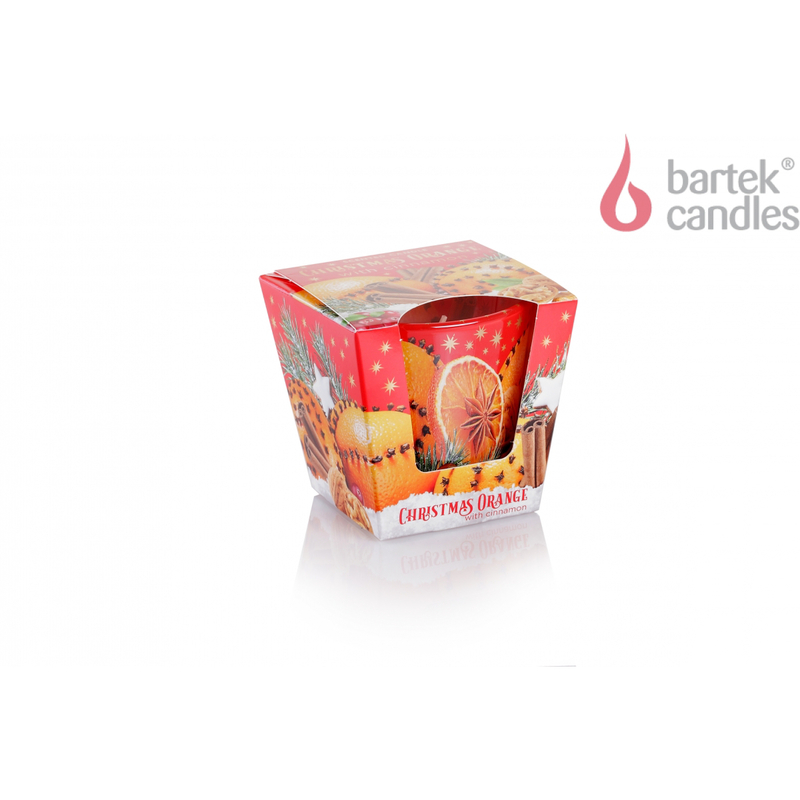Bartek Svíčka sklo 115g Christmas Orange (12ks/bal)