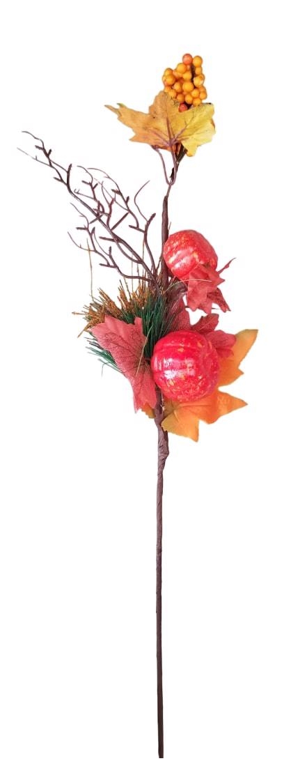 Větev podzim slunečnice, dýně 58cm 