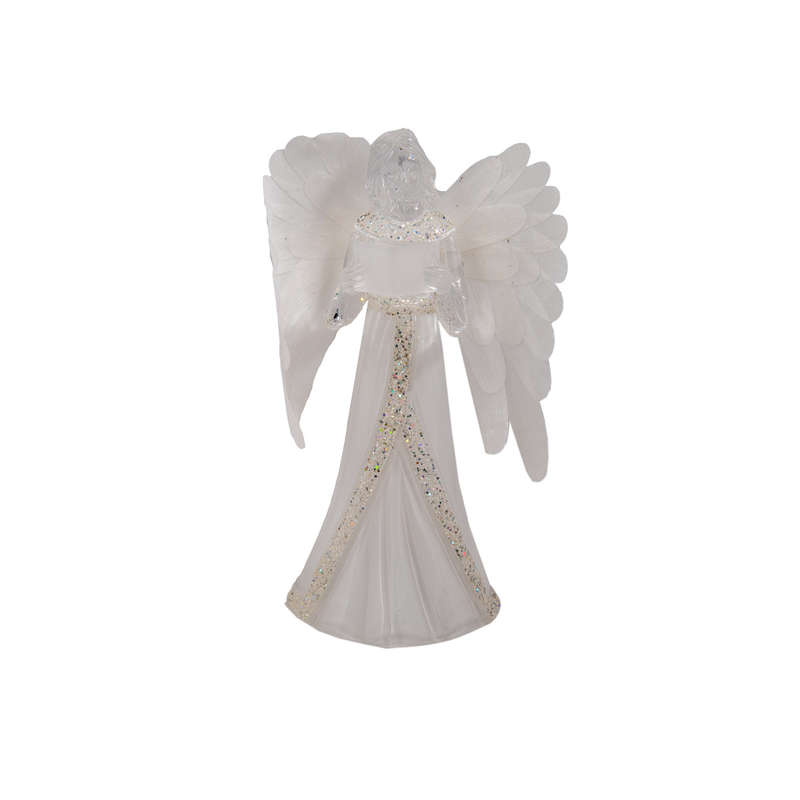 Svítící anděl na baterie 3xAAA 21,5 x 16cm  (60/krt)
