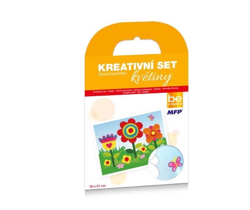 Kreativní set - Květiny - filcová technika 16x21cm