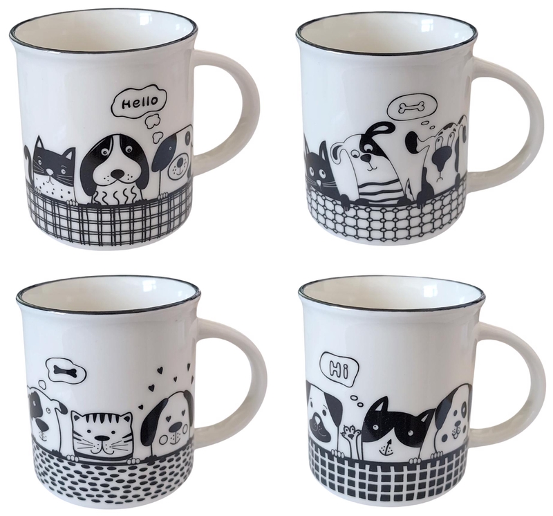Porcelánový hrnek 320ml - Hello pets (12ks/bal, 72ks/krt)