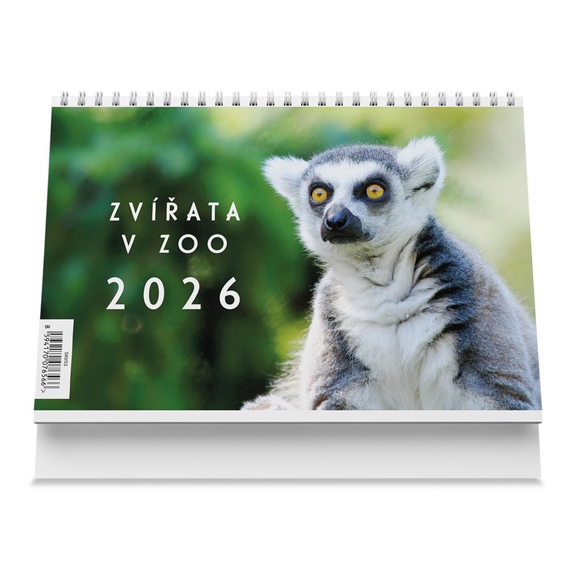 Stolní kalendář 2026 220x148mm - Zvířata v ZOO (10ks/bal)