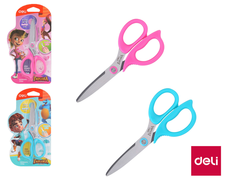 DELI Dětské nůžky 13,5cm EXPLORA E77755 (12ks/bal, 480ks/krt) 