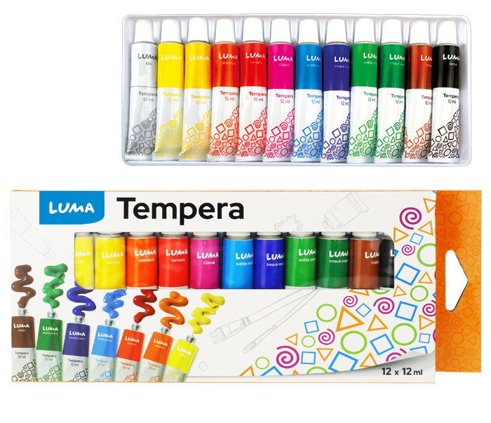 Barvy temperové LUMA 12 barev (10ks/bal)