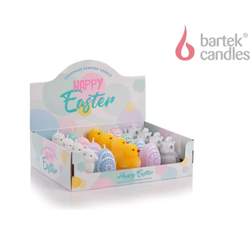 Bartek Svíčka figurka 75 Happy Easter mix (20ks/bal)