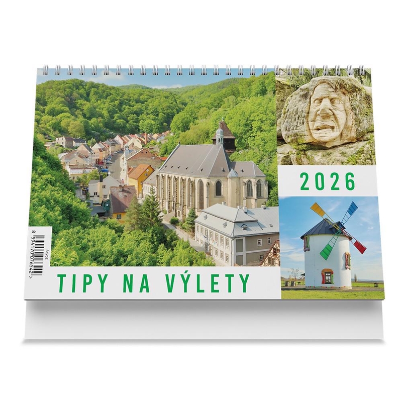 Stolní kalendář 2026 220x148mm - Tipy na výlety (10ks/bal)