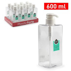 Plastic Forte Dávkovač mýdla čtvercový 600ml (12ks/bal)