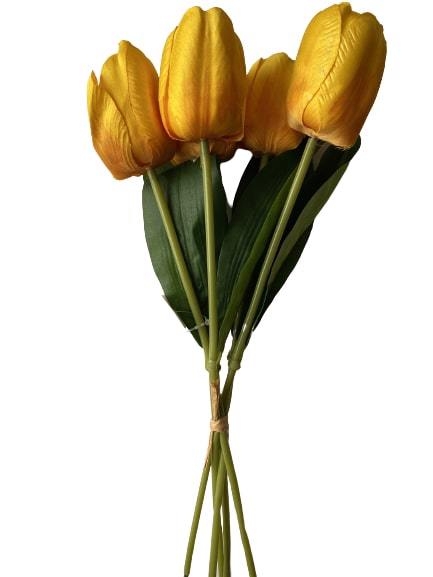 Svazek 5 tulipánů 35cm žlutý