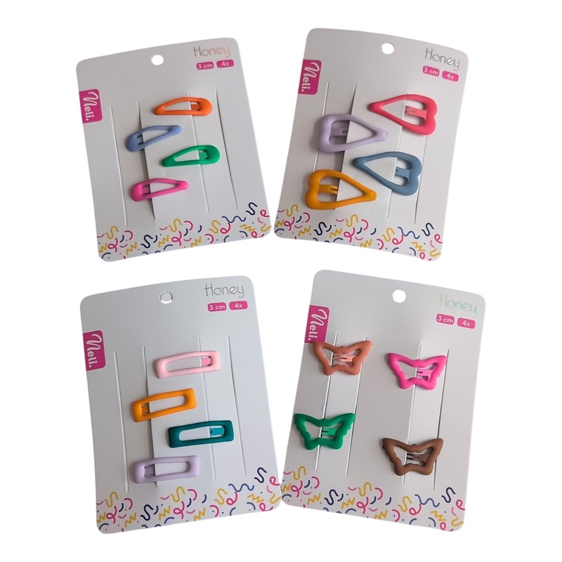 Neli sponky do vlasů Honey 3cm 4ks (12sad/bal,480/krt)