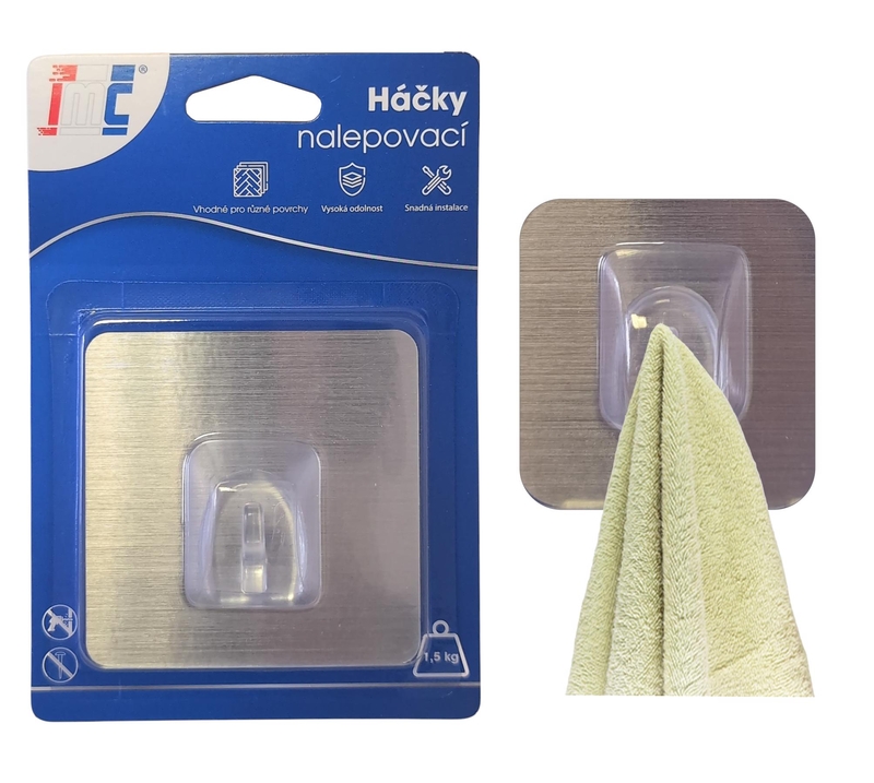 Háček nalepovací 70x70mm (12ks/bal,288/krt)