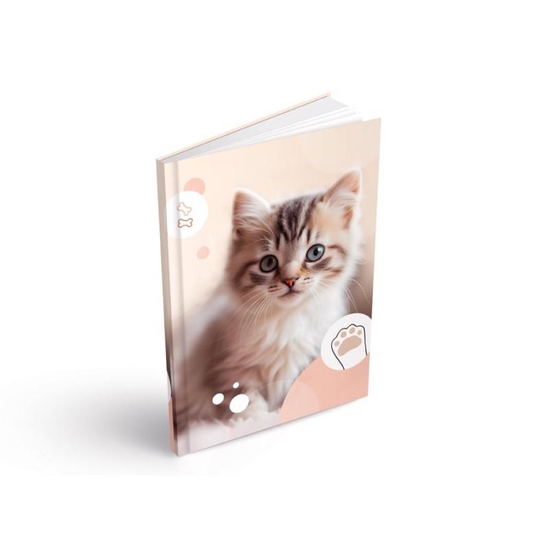 Záznamová kniha A5 KITTEN 100l/linka (10ks/bal)
