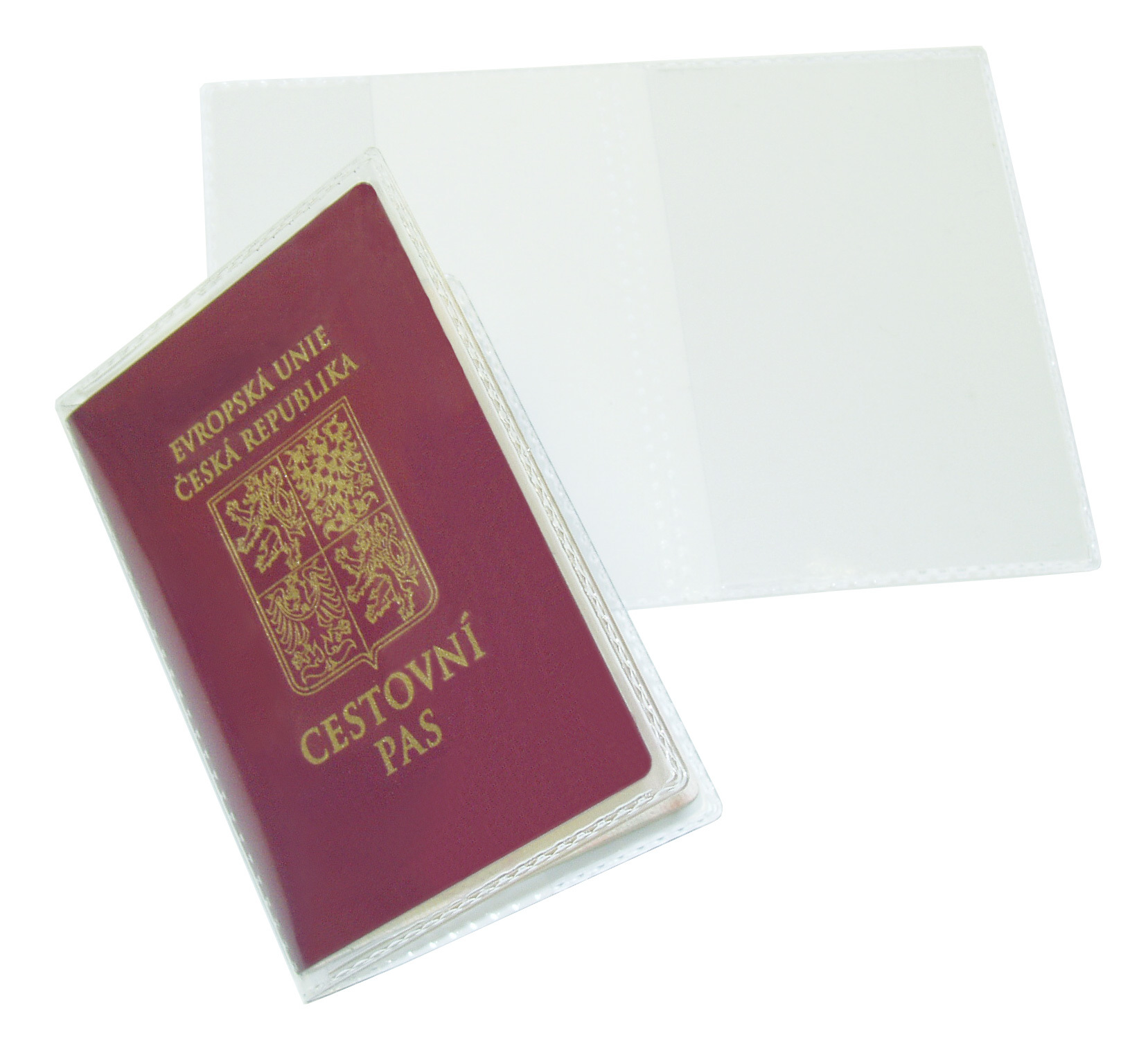 Obal na cestovní pas transparentní 185x130mm (10ks/bal)
