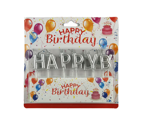 Narozeninové svíčky - Happy Birthday/8cm (12ks/krabici) (360/krt)