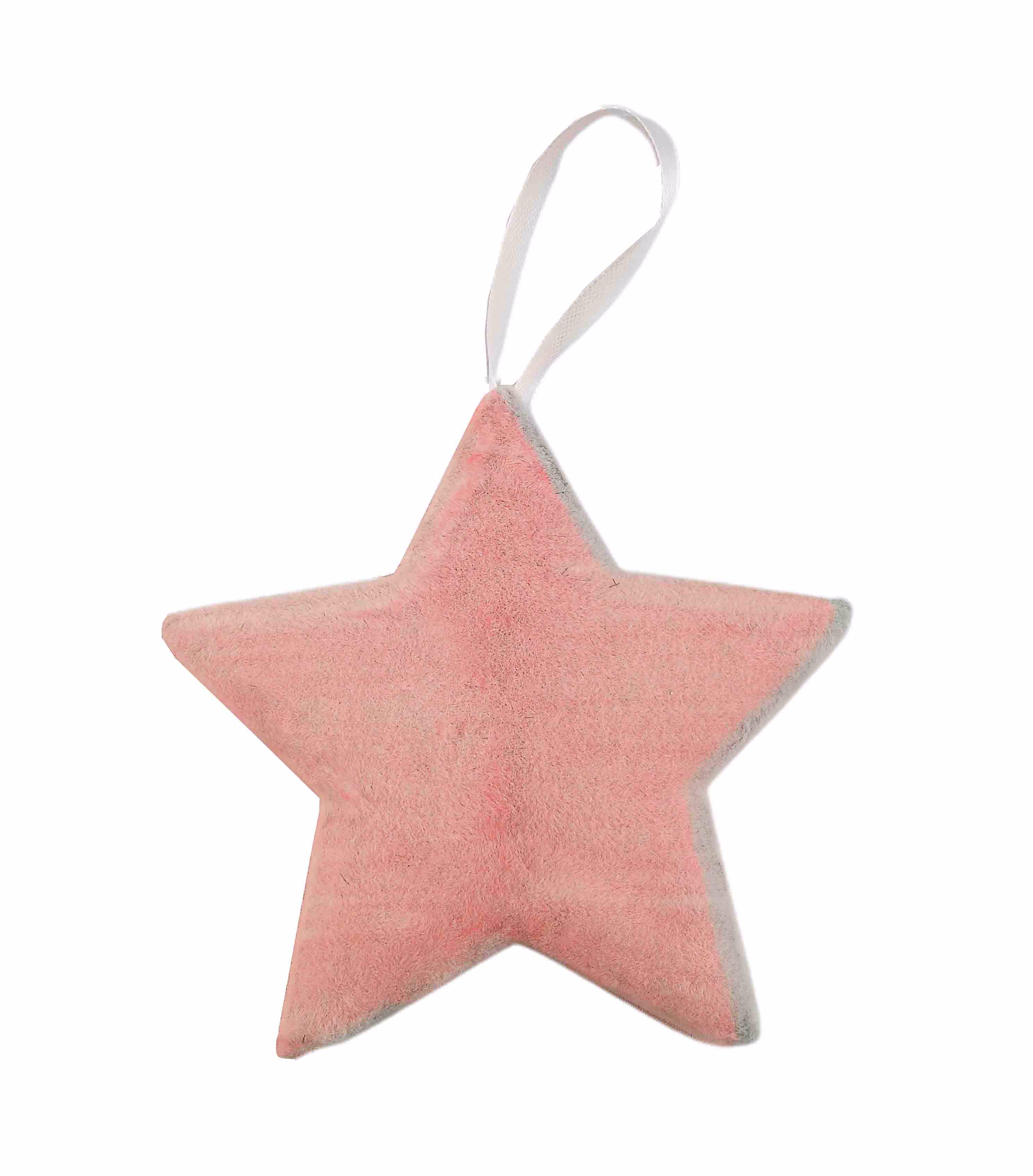 Vánoční dekorace - hvězda růžový 12cm (288/krt)