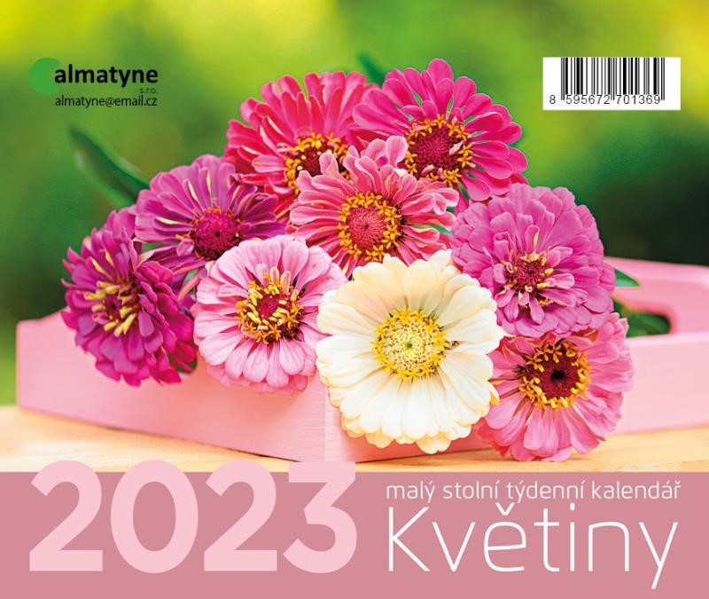 Malý stolní kalendář 2023 - Květiny (10ks/bal)
