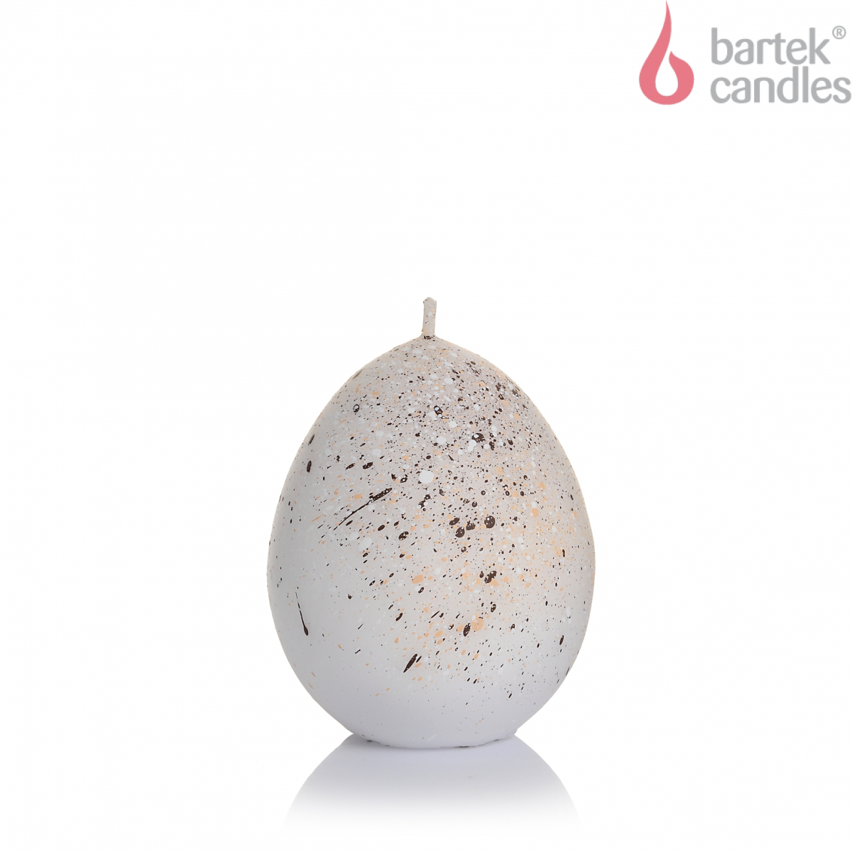 Velikonoční svíčka vajíčko bílá 9x6x6cm (12ks/krt)