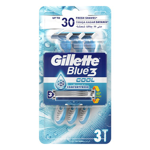 GILLETTE Blue 3 COOL strojky 3ks na kartě (6ks/bal)
